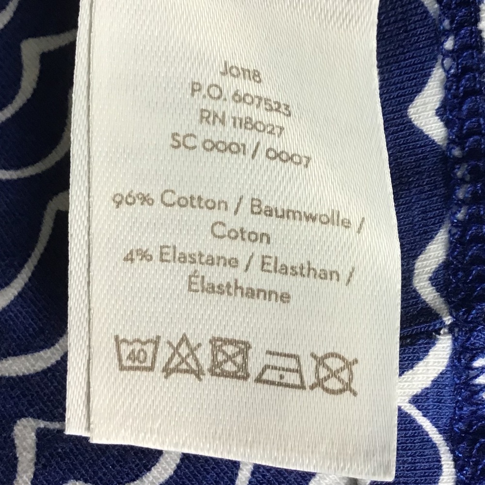 Boden Summer Dress Women’s 8 Petite Blue White Coral Like New - Picture 6 of 15